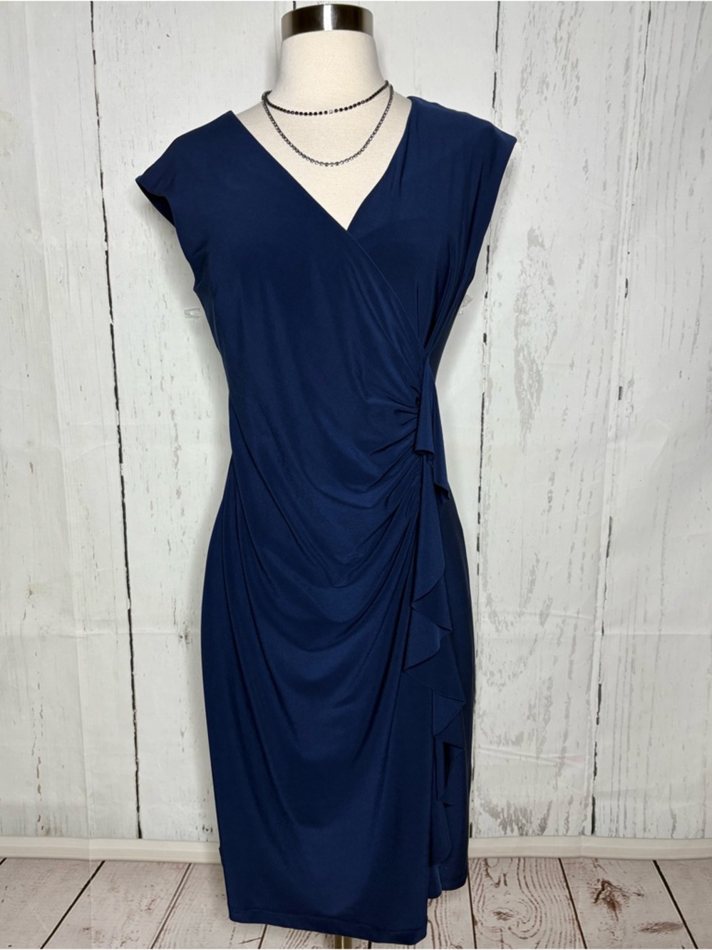 Classic Navy Sheath Dress